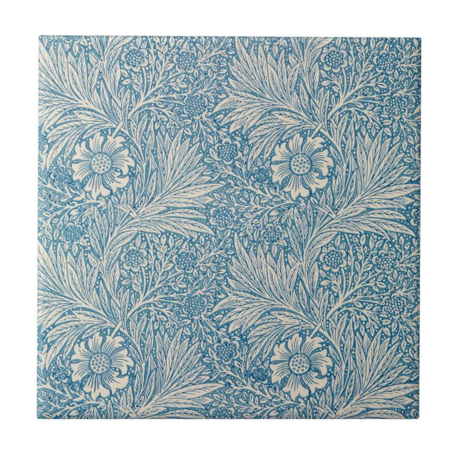 Carreau William Morris - Art Nouveau Blue Marigold (Devant)