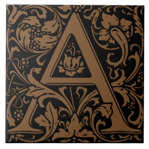 Carreau William Morris Arts et artisanat Lettre monographi