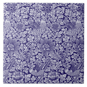 Carreau William Morris 'Bird and Anemone' en bleu