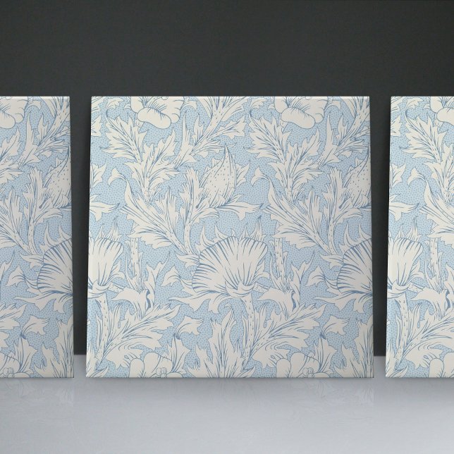 Carreau William Morris Bleu Art Nouveau Motif Floral (Créateur téléchargé)