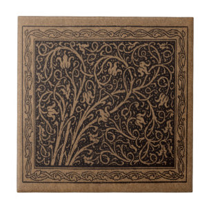 Carreau William Morris Campion Cuir Damassé