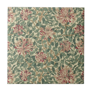 Carreau William Morris - chèvrefeuille et feuille de