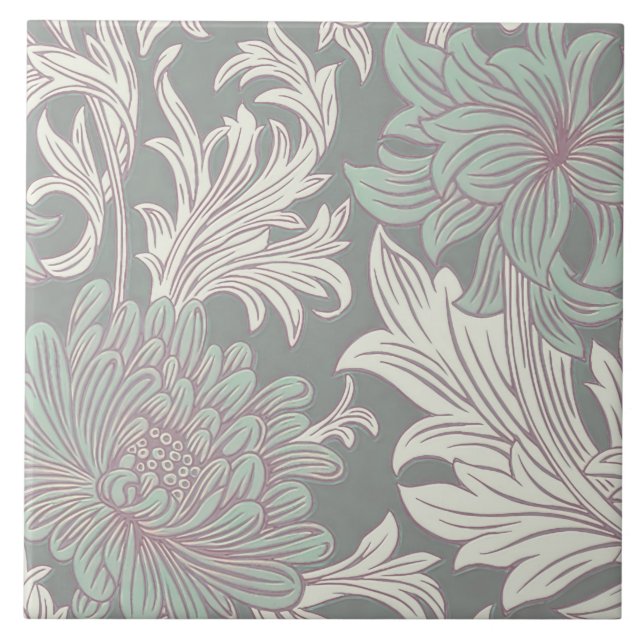 Carreau William Morris Chrysanthemum Motif Carrelage en cé (Devant)