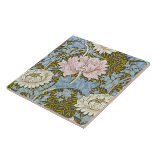 Carreau William Morris Chrysanthemum Motif floral Folia