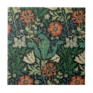 Carreau William Morris Compton Floral Art Nouveau Motif