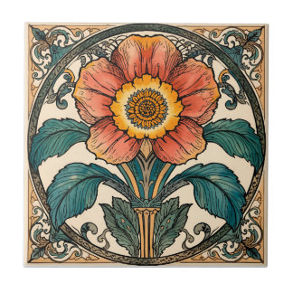 Carreau William Morris Compton Floral Art Nouveau Pattern