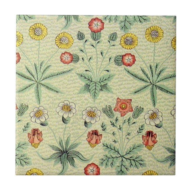 Carreau William Morris Daisy Floral Fond d'écran Motif (Devant)