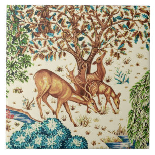 Carreau William Morris Deer par une tapisserie de Brook be