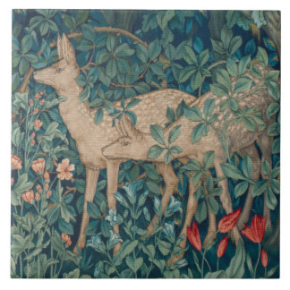 Carreau William Morris Forest Deer Floral