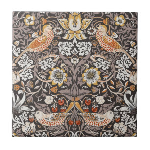 Carreau William Morris Fraise Voleuse Charbon Ochre
