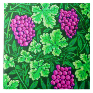 Carreau William Morris Grapevine, Magenta et Green