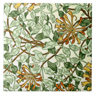 Carreau William Morris - Honeysuckie vert et or l