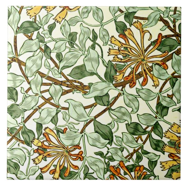 Carreau William Morris - Honeysuckle Green and Gold (Devant)