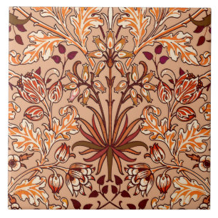 Carreau William Morris Hyacinth Imprimer, Brown et beige