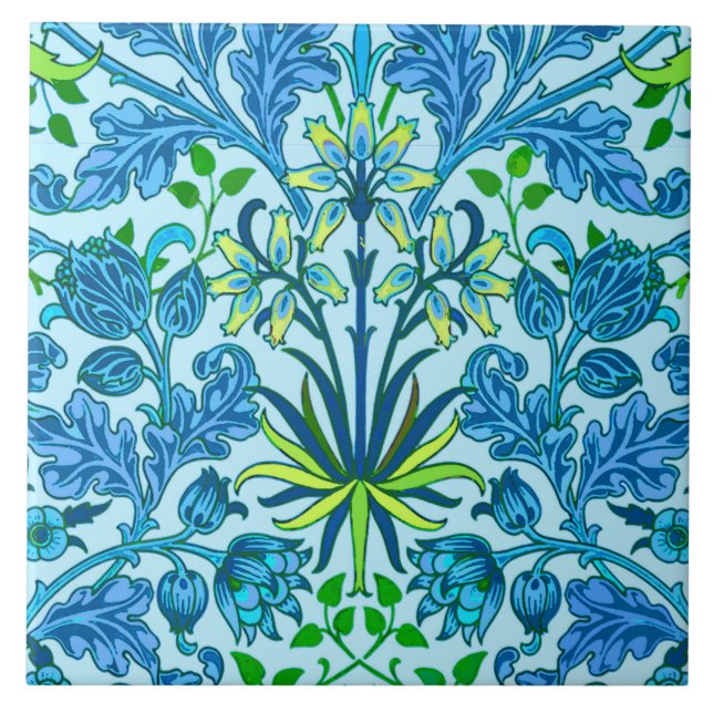 Carreau William Morris Hyacinth Print, Sky Blue (Devant)