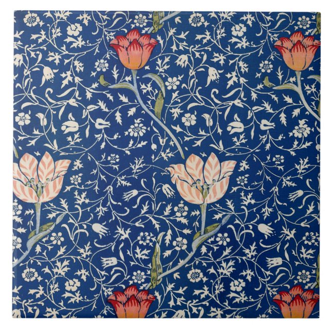 Carreau William Morris Medway Floral bleu (Devant)