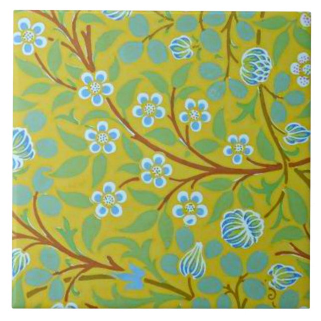 Carreau William Morris motif, Clover, design populaire (Devant)