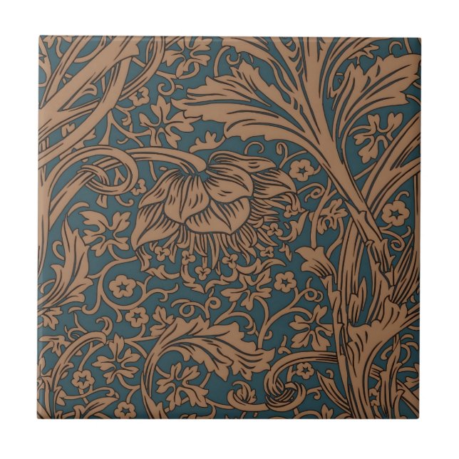 Carreau William Morris Motif Floral Classique Arcadia (Devant)