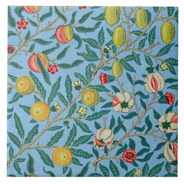 Carreau William Morris motif, Fruit (Devant)