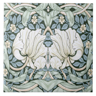 Carreau William Morris Motif Intricate Bleu Pimprenelle