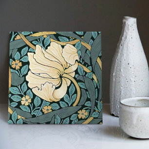 Carreau William Morris Pimpernel Motif Vintage en céramiqu