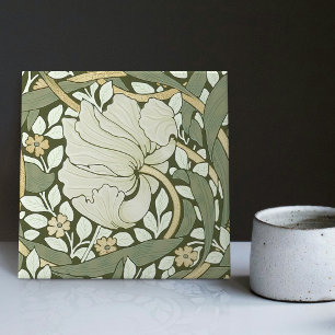 Carreau William Morris Pimpernel Motif Vintage en céramiqu