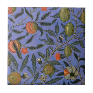 Carreau William Morris Pomegranate Bleu papier peint color