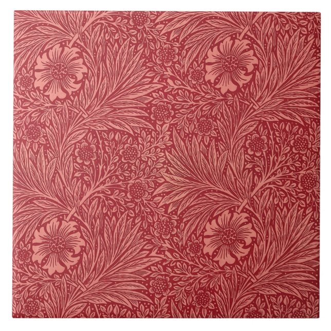 Carreau William Morris Red Marigold Motif (Devant)