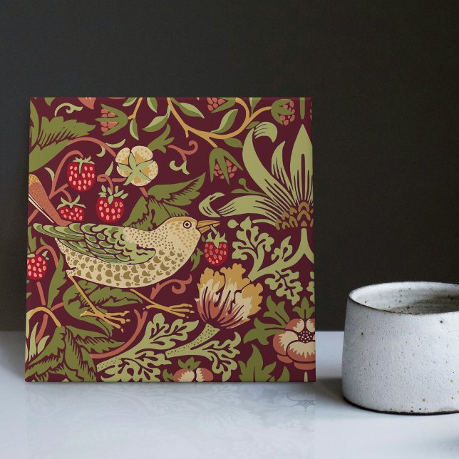 Carreau William Morris Red Strawberry Thief Carrelage céra (Créateur téléchargé)
