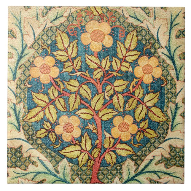 Carreau William Morris Rose Wreath  (Devant)