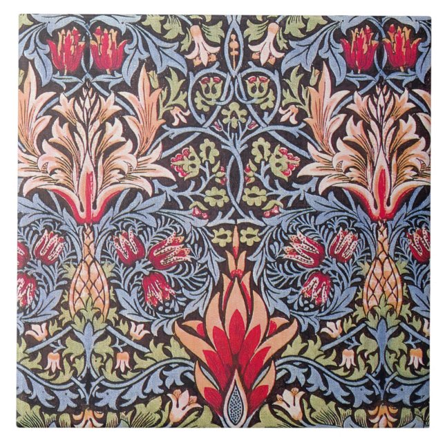 Carreau William Morris Snakeshead Floral Art Nouveau (Devant)