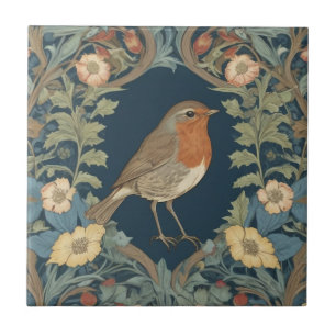 Carreau William Morris style R Robin Redmamd Bird