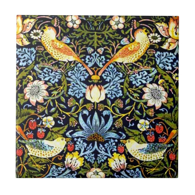 Carreau William Morris - Thief aux fraises (Devant)