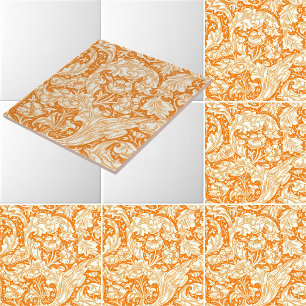 Carreau William Morris Vintage Bachelor's Button Motif