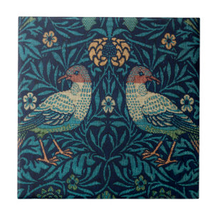 Carreau William Morris Vintage Blue Birds Motif