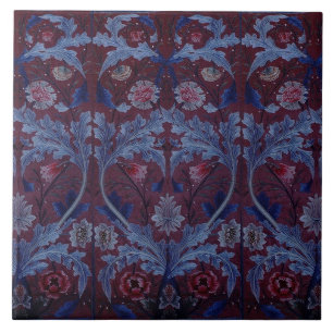Carreau William Morris Vintage Broderie textile florale