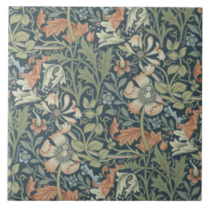 Carreau William Morris Vintage Floral Blue Green Compton