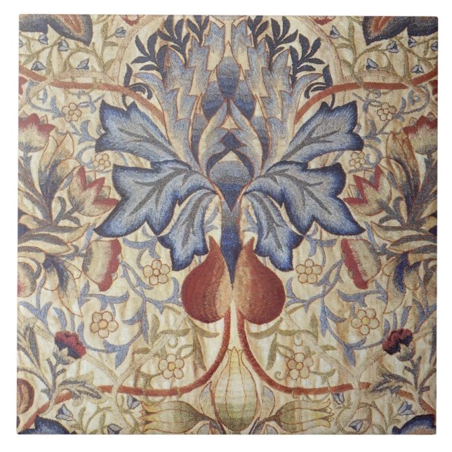 Carreau William Morris - Vintage Motif de fleurs d'articha (Devant)