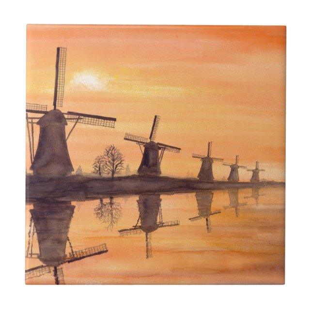 Carreau Windmills Sunset (Devant)