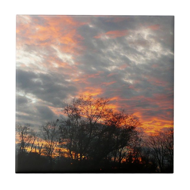 Carreau Winter Sunset Nature Paysage Photographie (Devant)