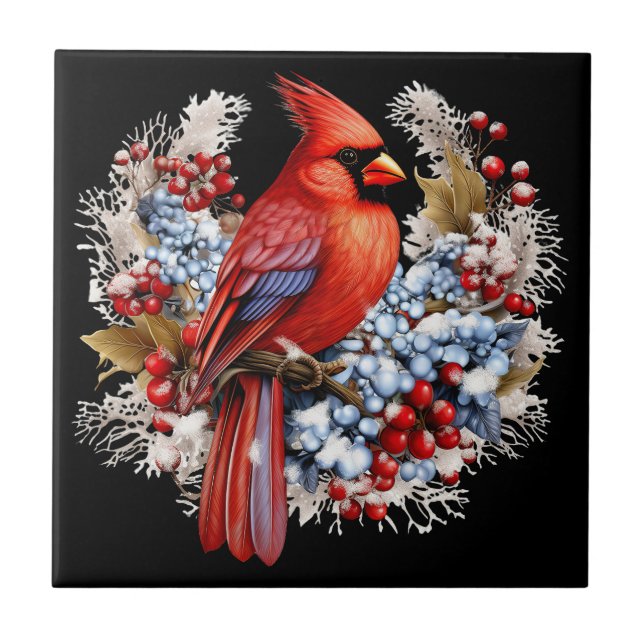 Carreau Winter Wonderland Red Cardinal (Devant)