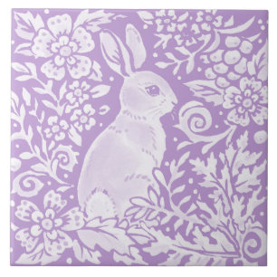 Carreau Wisteria Lapin Violet Lapin Lapin Bois Floral