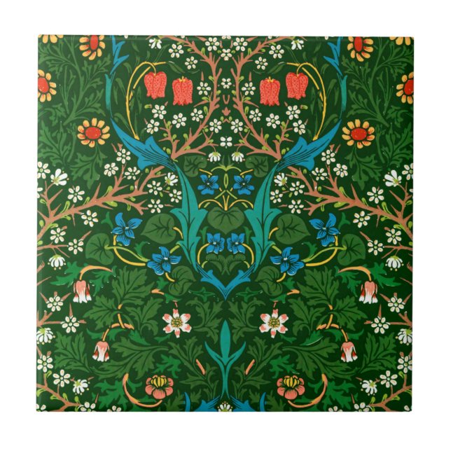 Carreau WM Morris Blackthorn Motif Art nouveau (Devant)