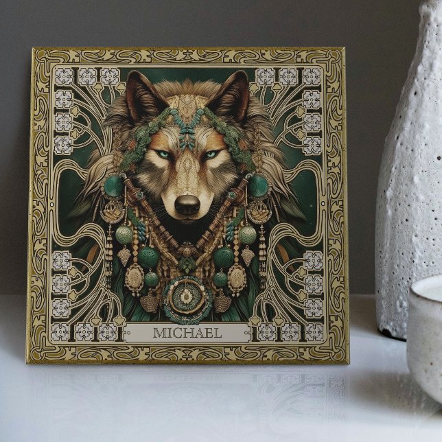 Carreau Wolf Spirit Animal Carpetpunk Altarpiece Happycore (Créateur téléchargé)