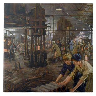 Carreau WW1 1918 Les femmes qui travaillent dans une usine