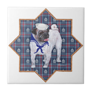 Carreau Xian de Pug Sailor