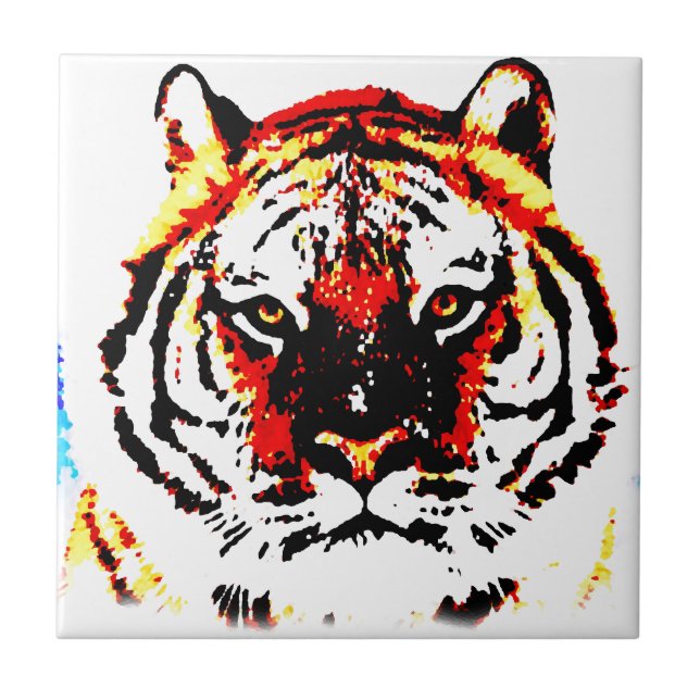 Carreau Yeux de tigres sauvages (Devant)