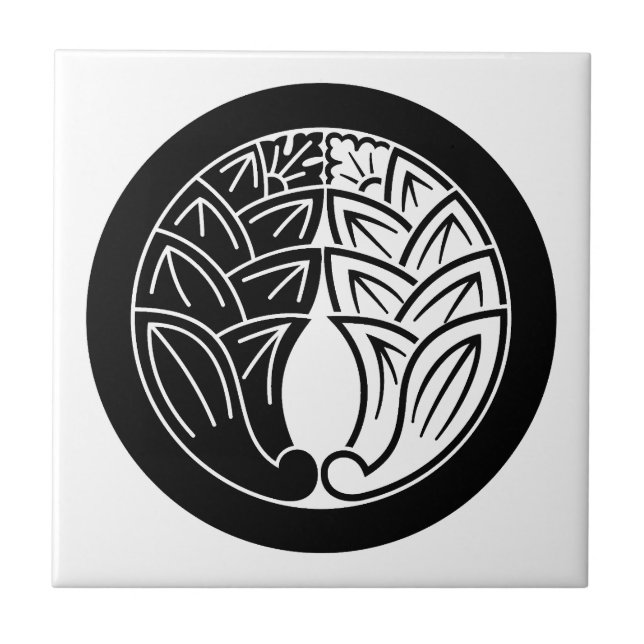 Carreau Yin et yang Embrasser les géants japonais en cercl (Devant)