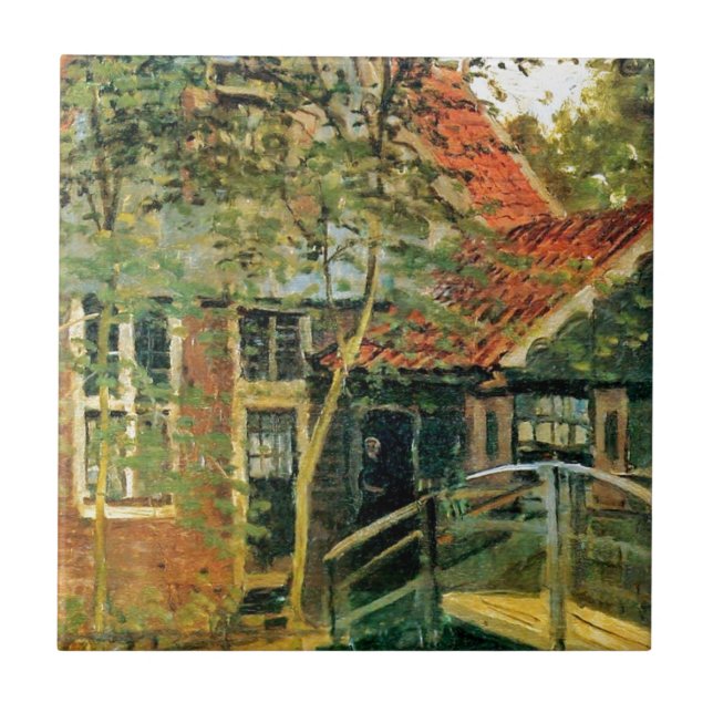 Carreau Zaandam, peu de pont par Claude Monet (Devant)