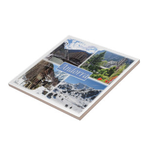 Carreau zAD003 ANDORRA, La Vella, mosaïque,